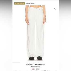 Citizens of Humanity White Denim Annina Jeans